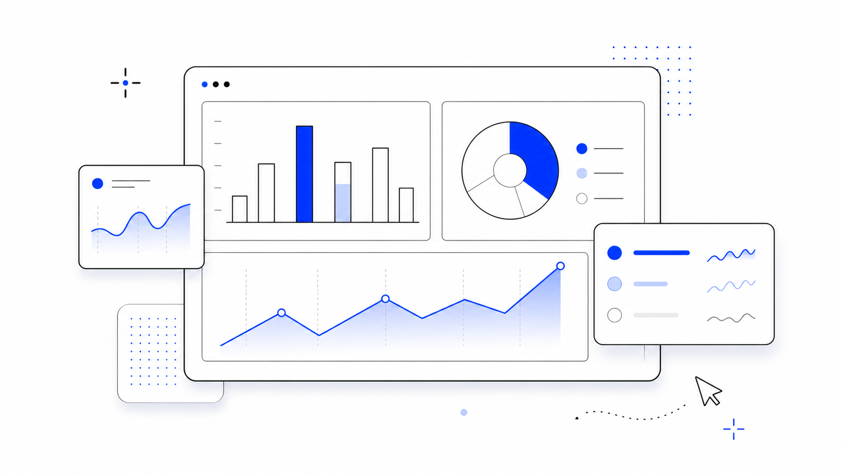Analytics board illustration